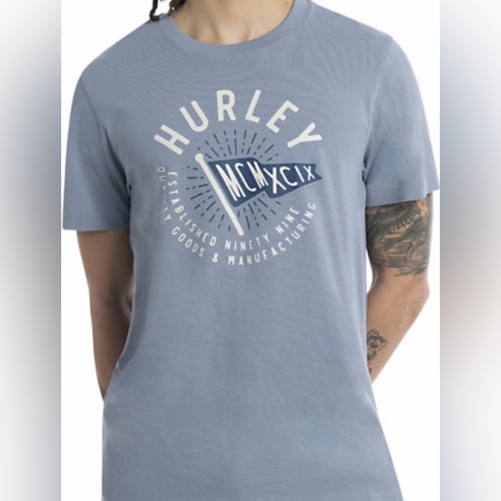 Hurley Ashen Slate Graphic Tee Shirt - Men's XL